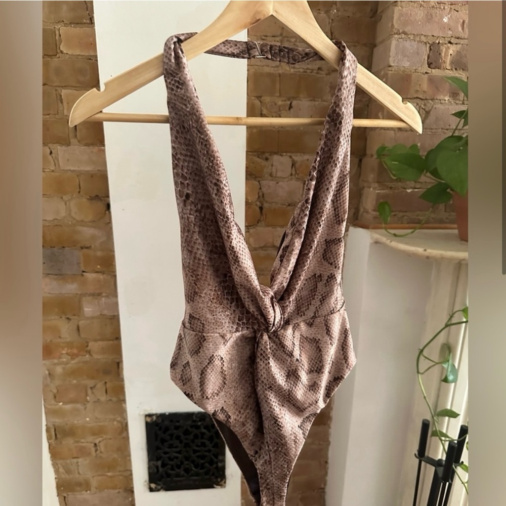 Mara Hoffman Garbriela Snakeskin Swimsuit